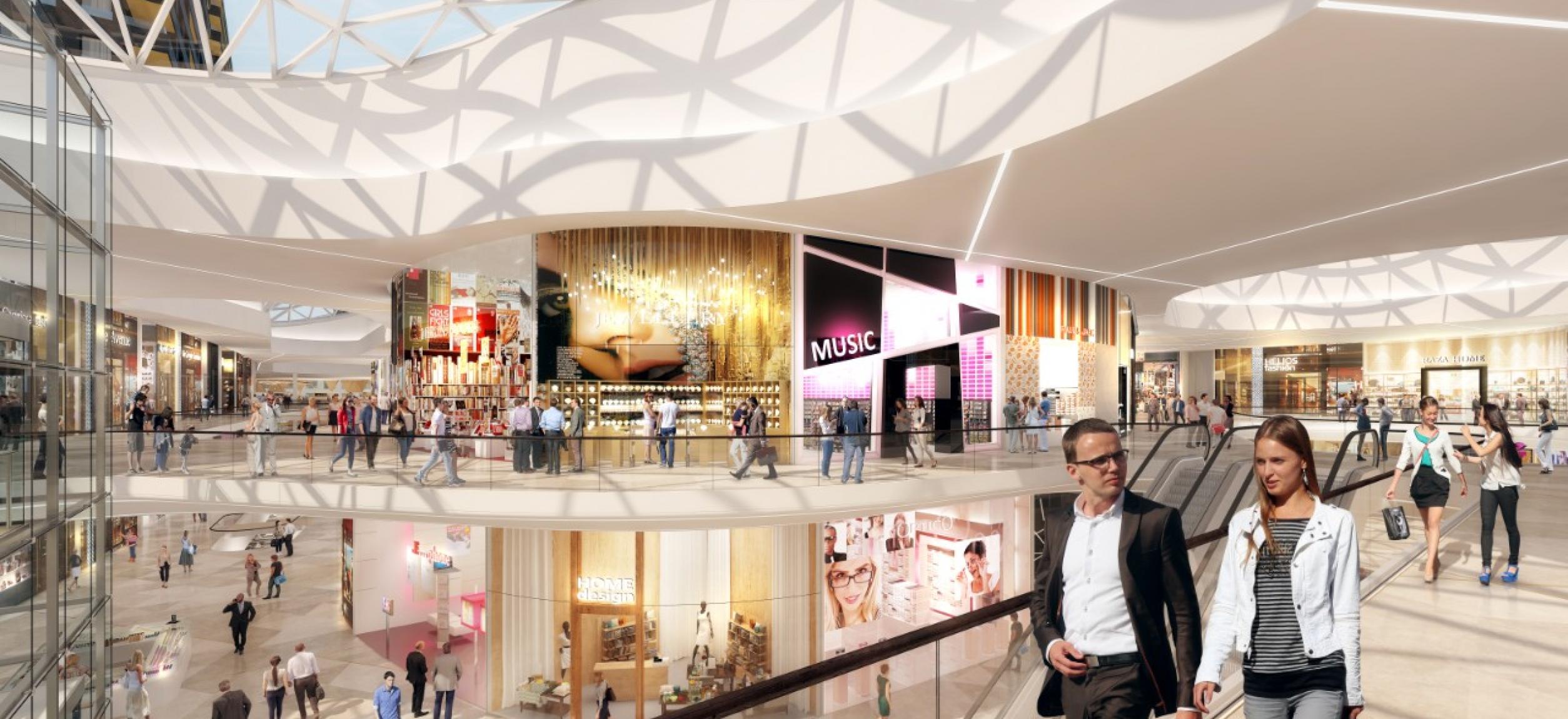 Galerie du centre commercial de la cloche d'or au Luxembourg